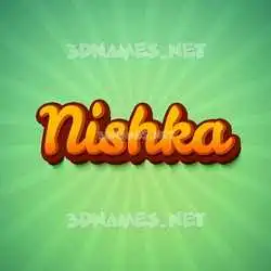 nishka in Green Rays style - 3D name wallpaper