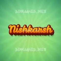 nishkarsh in Green Rays style - 3D name wallpaper