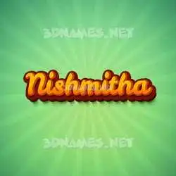 nishmitha in Green Rays style - 3D name wallpaper