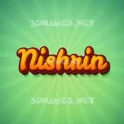 nishrin in Green Rays style - 3D name wallpaper