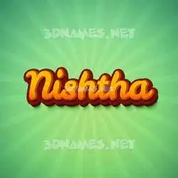 nishtha in Green Rays style - 3D name wallpaper