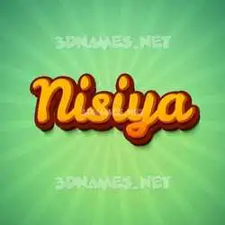 nisiya in Green Rays style - 3D name wallpaper