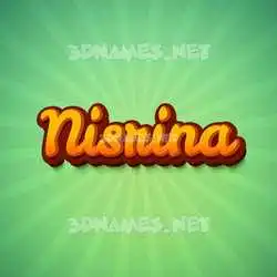 nisrina in Green Rays style - 3D name wallpaper