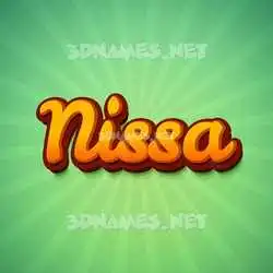 nissa in Green Rays style - 3D name wallpaper