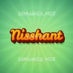 nisshant in Green Rays style - 3D name wallpaper