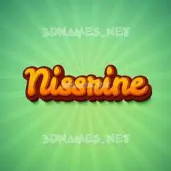 nissrine in Green Rays style - 3D name wallpaper