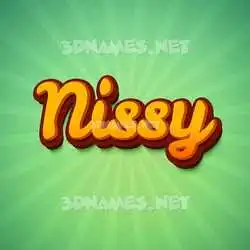 nissy in Green Rays style - 3D name wallpaper