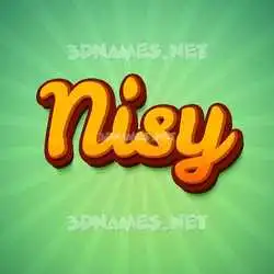 nisy in Green Rays style - 3D name wallpaper