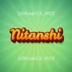 nitanshi in Green Rays style - 3D name wallpaper