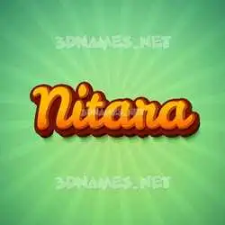nitara in Green Rays style - 3D name wallpaper