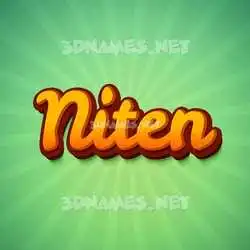 niten in Green Rays style - 3D name wallpaper