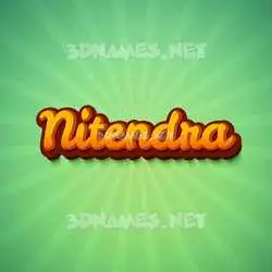 nitendra in Green Rays style - 3D name wallpaper