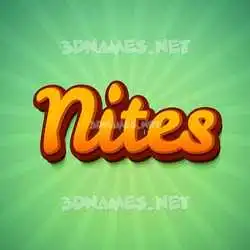 nites in Green Rays style - 3D name wallpaper