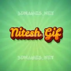 nitesh gif in Green Rays style - 3D name wallpaper