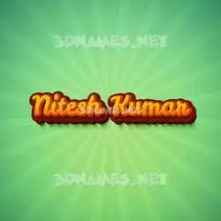 nitesh kumar in Green Rays style - 3D name wallpaper