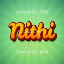 nithi in Green Rays style - 3D name wallpaper