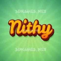 nithy in Green Rays style - 3D name wallpaper