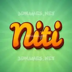 niti in Green Rays style - 3D name wallpaper