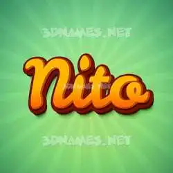 nito in Green Rays style - 3D name wallpaper