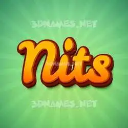nits in Green Rays style - 3D name wallpaper