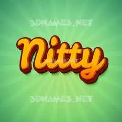 nitty in Green Rays style - 3D name wallpaper
