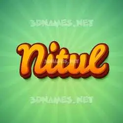 nitul in Green Rays style - 3D name wallpaper