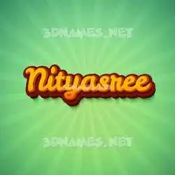 nityasree in Green Rays style - 3D name wallpaper
