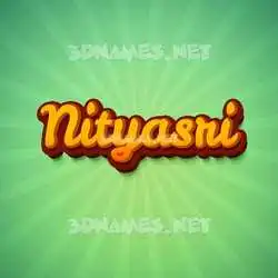 nityasri in Green Rays style - 3D name wallpaper