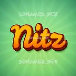 nitz in Green Rays style - 3D name wallpaper