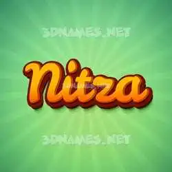 nitza in Green Rays style - 3D name wallpaper