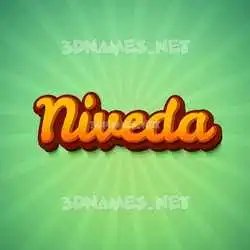 niveda in Green Rays style - 3D name wallpaper