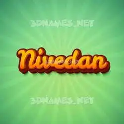nivedan in Green Rays style - 3D name wallpaper