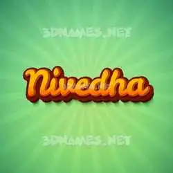 nivedha in Green Rays style - 3D name wallpaper