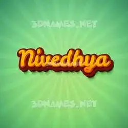 nivedhya in Green Rays style - 3D name wallpaper