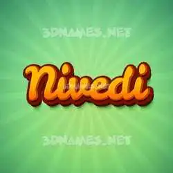 nivedi in Green Rays style - 3D name wallpaper