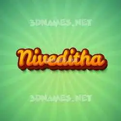 niveditha in Green Rays style - 3D name wallpaper