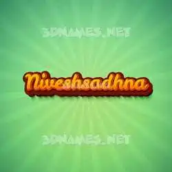 niveshsadhna in Green Rays style - 3D name wallpaper