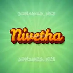 nivetha in Green Rays style - 3D name wallpaper