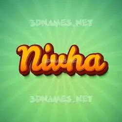 nivha in Green Rays style - 3D name wallpaper
