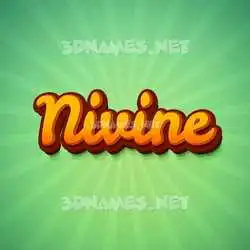 nivine in Green Rays style - 3D name wallpaper