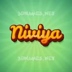 niviya in Green Rays style - 3D name wallpaper