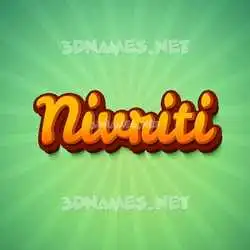 nivriti in Green Rays style - 3D name wallpaper