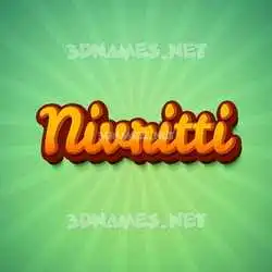 nivritti in Green Rays style - 3D name wallpaper