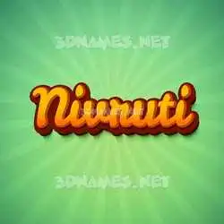 nivruti in Green Rays style - 3D name wallpaper