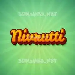 nivrutti in Green Rays style - 3D name wallpaper