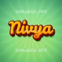 nivya in Green Rays style - 3D name wallpaper