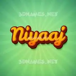 niyaaj in Green Rays style - 3D name wallpaper