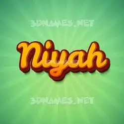 niyah in Green Rays style - 3D name wallpaper