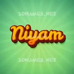 niyam in Green Rays style - 3D name wallpaper