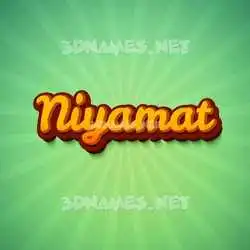 niyamat in Green Rays style - 3D name wallpaper
